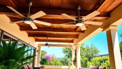 15 Best Airflow Outdoor Ceiling Fans For A Breezy And Comfortable Patio ... in Outdoor Ceiling Fan For Villa Or Resort Use